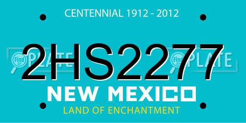 2HS2277 New Mexico License Plate