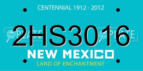 2HS3016 New Mexico License Plate