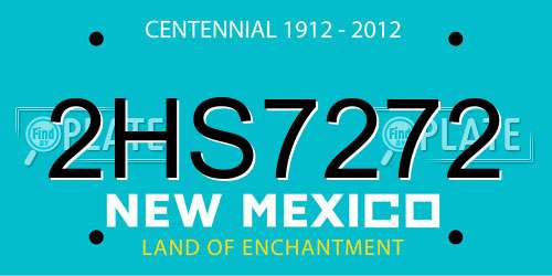 2HS7272 New Mexico License Plate