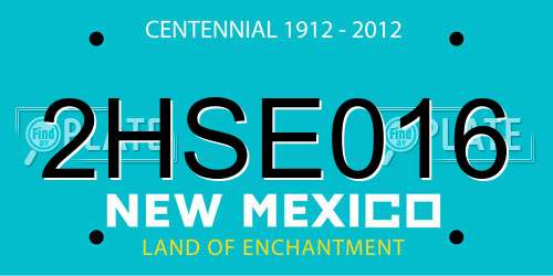 2HSE016 New Mexico License Plate
