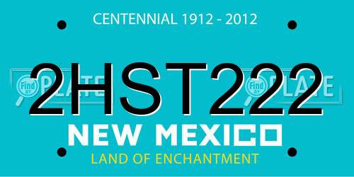 2HST222 New Mexico License Plate