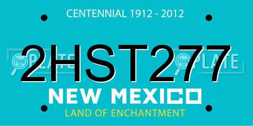 2HST277 New Mexico License Plate