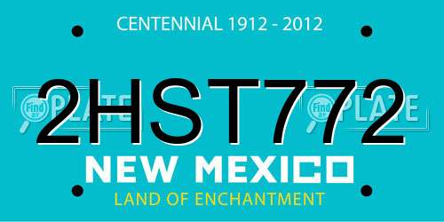 2HST772 New Mexico License Plate