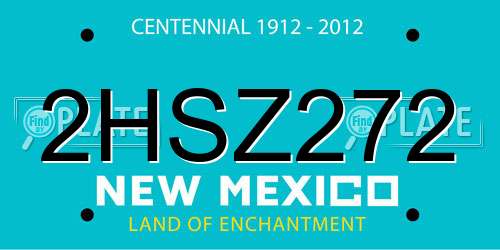 2HSZ272 New Mexico License Plate
