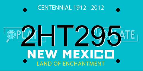 2HT295 New Mexico License Plate