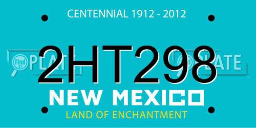 2HT298 New Mexico License Plate