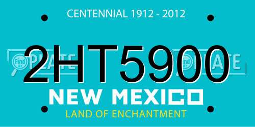 2HT5900 New Mexico License Plate