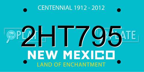 2HT795 New Mexico License Plate