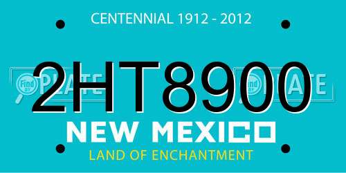 2HT8900 New Mexico License Plate