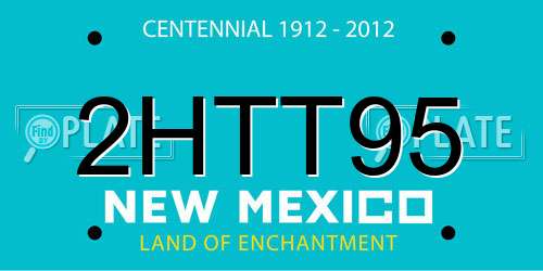 2HTT95 New Mexico License Plate