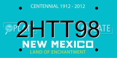 2HTT98 New Mexico License Plate