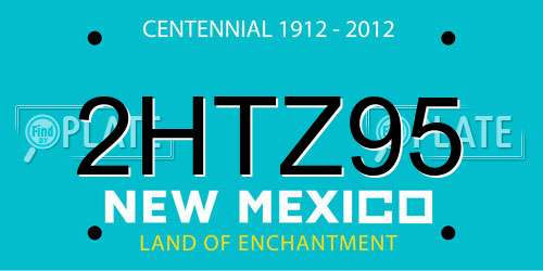 2HTZ95 New Mexico License Plate