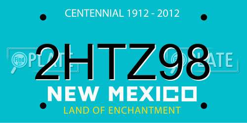 2HTZ98 New Mexico License Plate