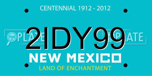 2IDY99 New Mexico License Plate