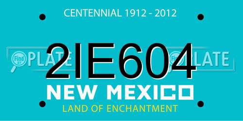 2IE604 New Mexico License Plate