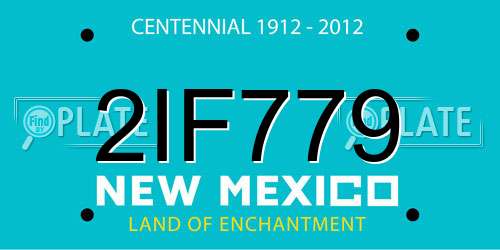 2IF779 New Mexico License Plate