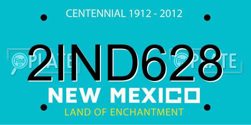 2IND628 New Mexico License Plate