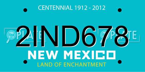 2IND678 New Mexico License Plate