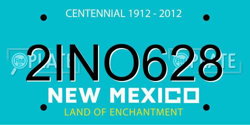 2INO628 New Mexico License Plate