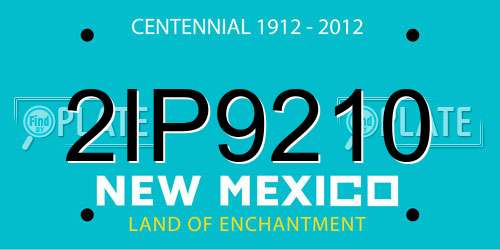2IP9210 New Mexico License Plate