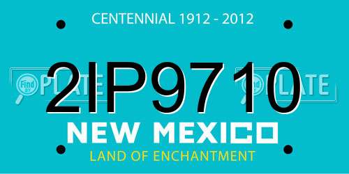 2IP9710 New Mexico License Plate