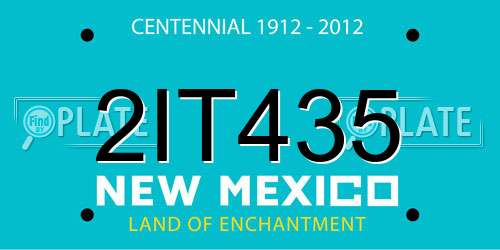 2IT435 New Mexico License Plate