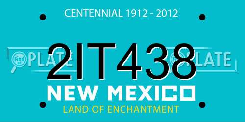 2IT438 New Mexico License Plate