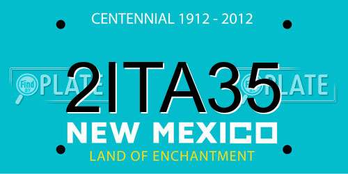 2ITA35 New Mexico License Plate