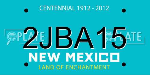 2JBA15 New Mexico License Plate
