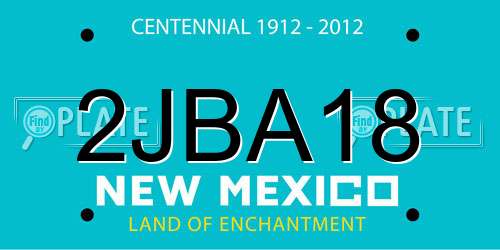 2JBA18 New Mexico License Plate