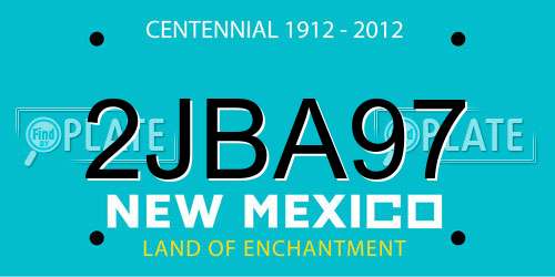 2JBA97 New Mexico License Plate
