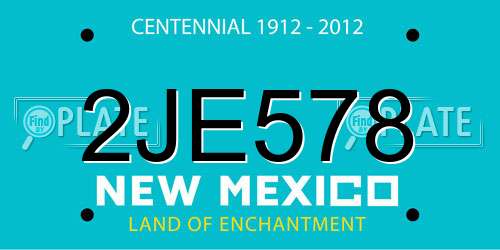 2JE578 New Mexico License Plate