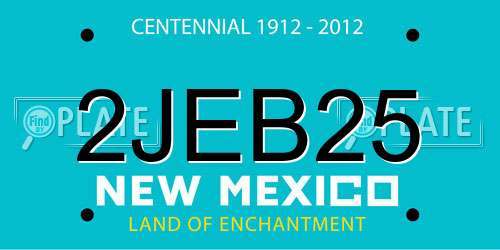 2JEB25 New Mexico License Plate