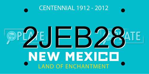 2JEB28 New Mexico License Plate