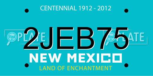 2JEB75 New Mexico License Plate