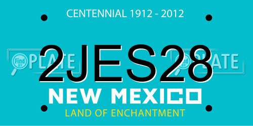 2JES28 New Mexico License Plate