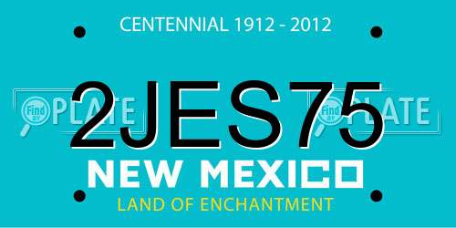 2JES75 New Mexico License Plate
