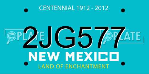 2JG577 New Mexico License Plate