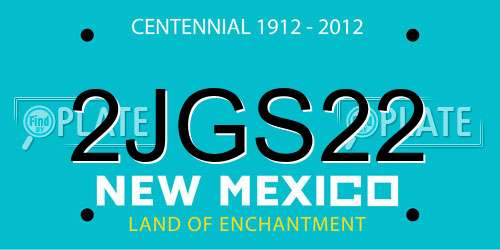 2JGS22 New Mexico License Plate
