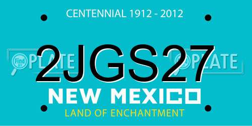 2JGS27 New Mexico License Plate