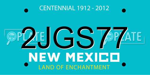 2JGS77 New Mexico License Plate