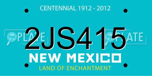 2JS415 New Mexico License Plate