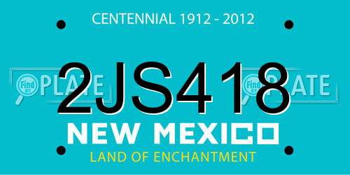 2JS418 New Mexico License Plate