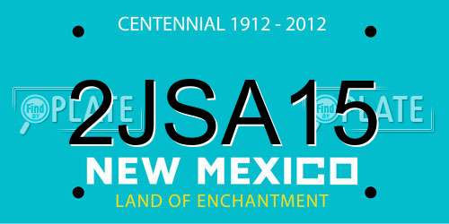 2JSA15 New Mexico License Plate