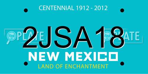 2JSA18 New Mexico License Plate