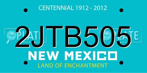 2JTB505 New Mexico License Plate