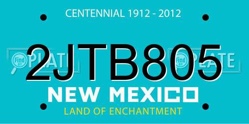 2JTB805 New Mexico License Plate