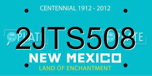 2JTS508 New Mexico License Plate