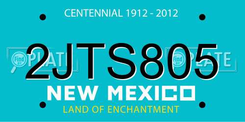 2JTS805 New Mexico License Plate