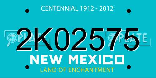 2K02575 New Mexico License Plate